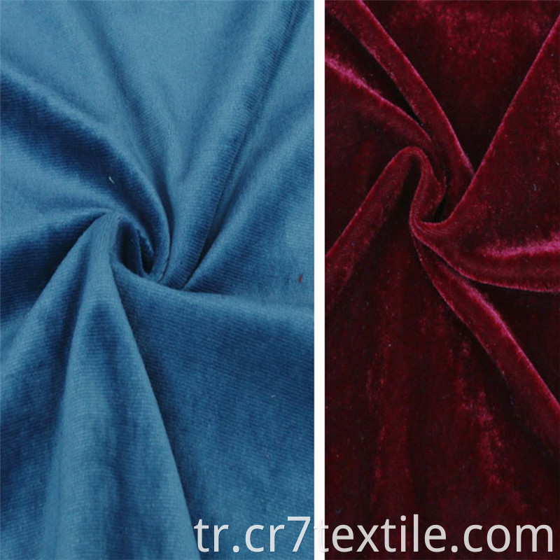 Customized Dyed Knit Brushed Velvet Sleepwear Fabric